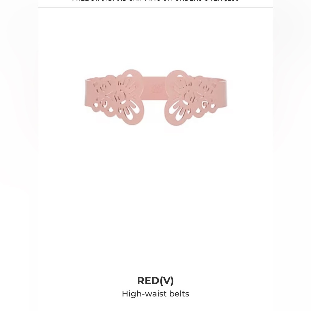 RED(V) plastic high waist belt, light pink, size M